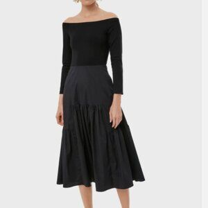 Tuckernuck Black Off-Shoulder Midi Dress